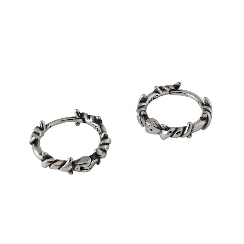 Lovcia Sterling Silver 925 Twisted Hoop Earrings 10mm-Earrings-