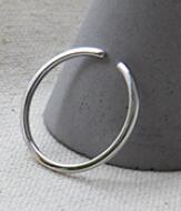 Lovcia Sterling Silver Adjustable Ring 1.2mm Top US 4 8-Rings-Large Ring-Large Ring