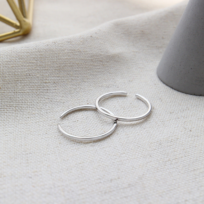Lovcia Sterling Silver Adjustable Ring 1.2mm Top US 4 8-Rings-Small Ring-Small Ring
