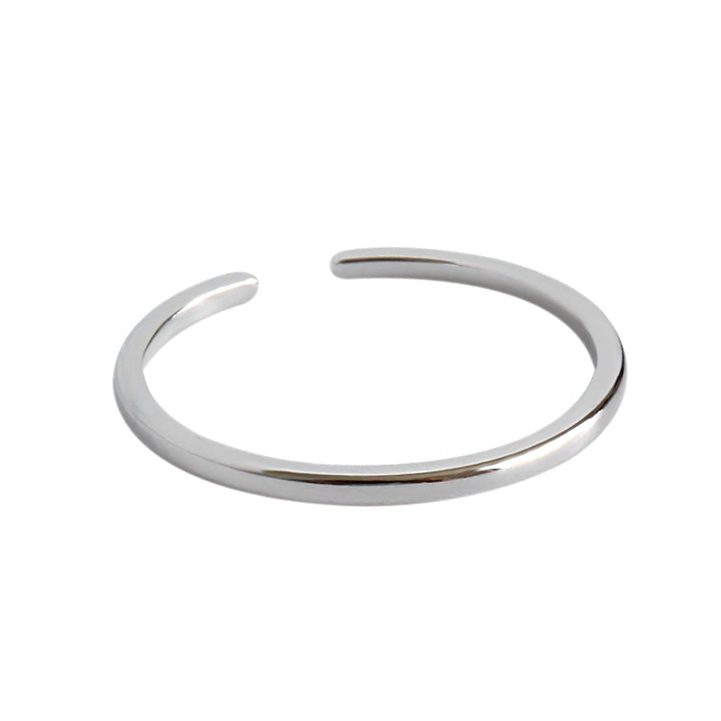 Lovcia Sterling Silver Adjustable Ring 1.2mm Top US 4 8-Rings-Small Ring-Small Ring