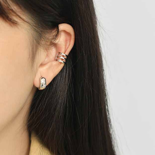 Lovcia Sterling Silver Gold Plated Huggie Earrings 10mm-Earrings-Yellow Gold-Yellow Gold