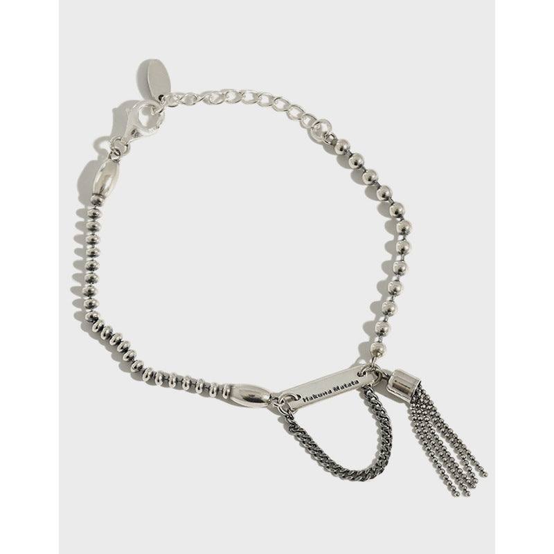 Lovcia Sterling Silver Hakuna Matata Bracelet Tassels-Bracelets-Vintage-Vintage