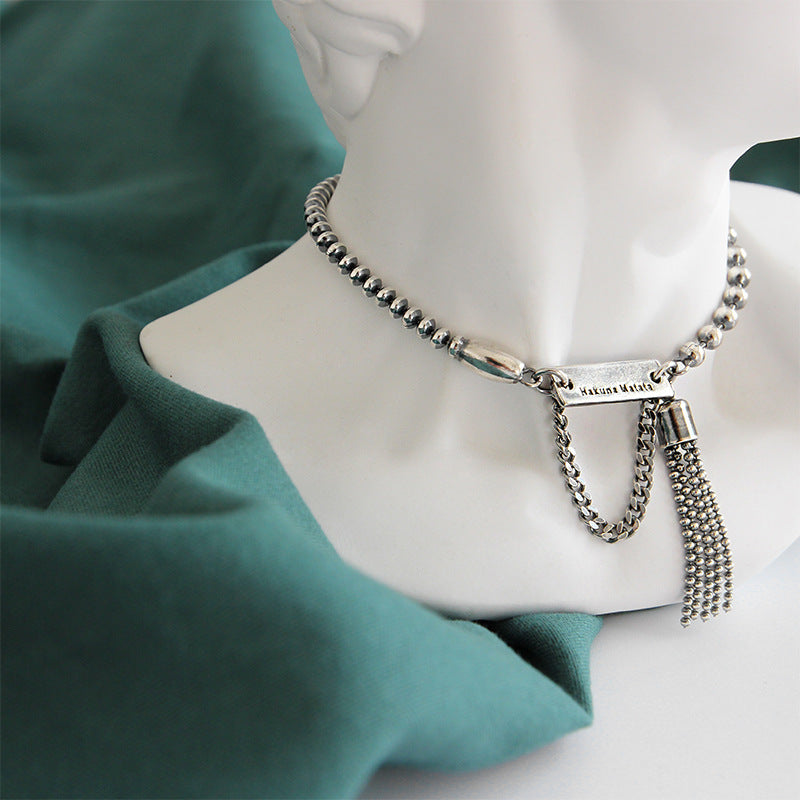 Lovcia Sterling Silver Hakuna Matata Bracelet Tassels-Bracelets-Vintage-Vintage