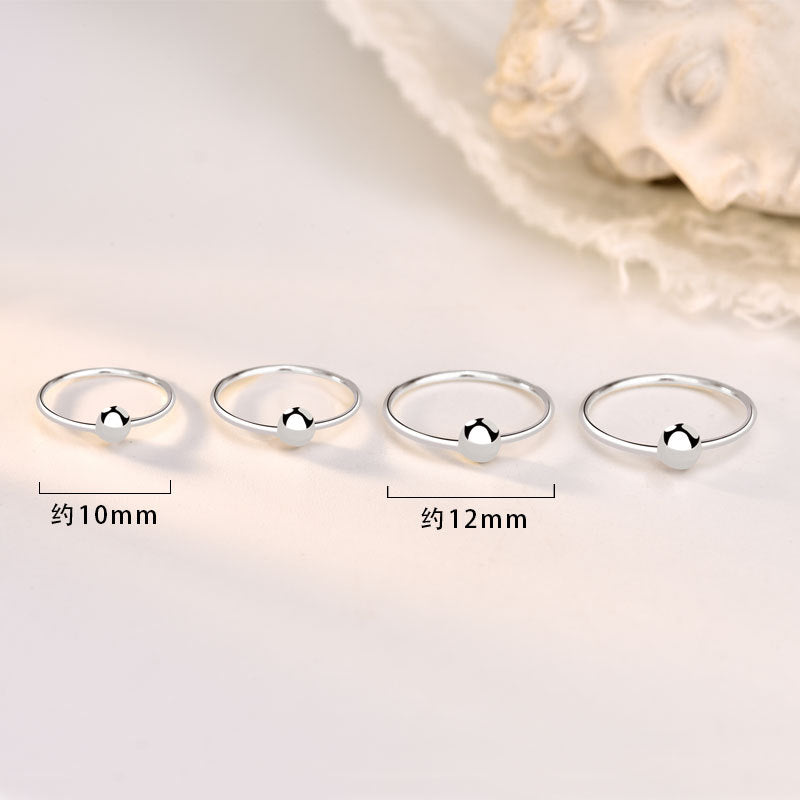 Lovcia Sterling Silver Mini Beaded Hoop Earrings for Women - 925 Rhodium Plated-Earrings-10mm-10mm
