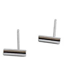 Lovcia Sterling Silver Mini Stick Stud Earrings 2x6mm 2x7mm-Earrings-Mini Round Column 304-