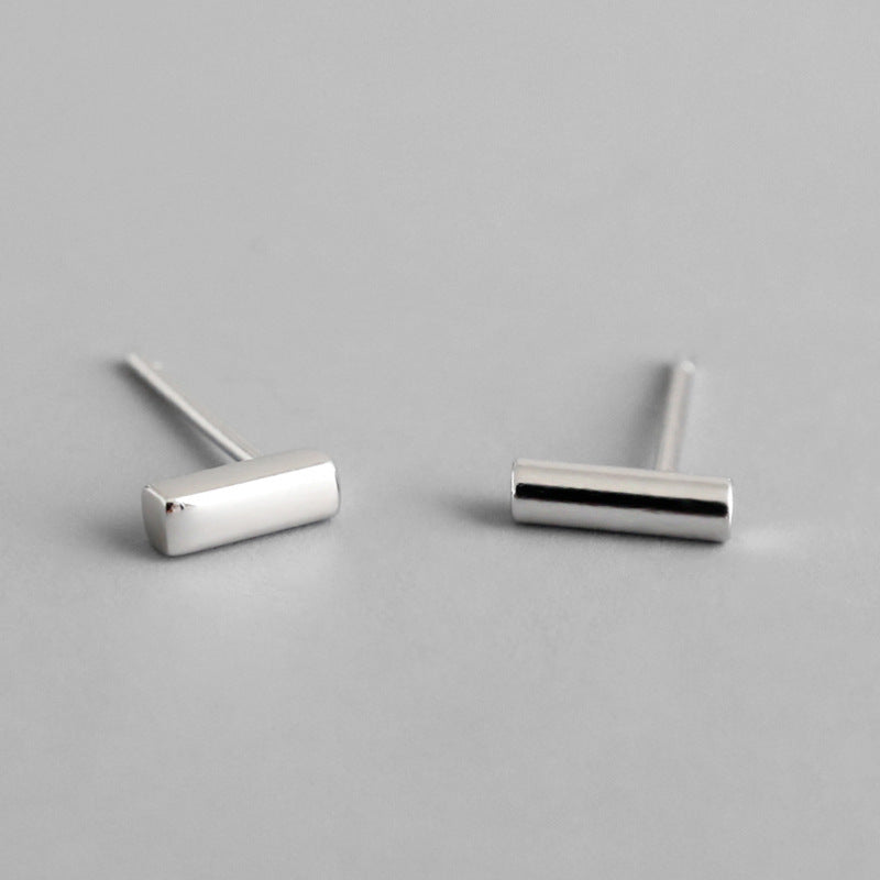 Lovcia Sterling Silver Mini Stick Stud Earrings 2x6mm 2x7mm-Earrings-Mini Round Column 304-