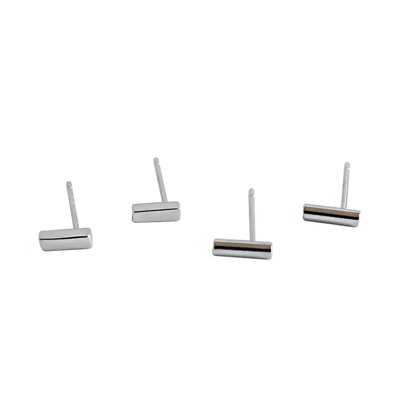 Lovcia Sterling Silver Mini Stick Stud Earrings 2x6mm 2x7mm-Earrings-Mini Round Column 304-