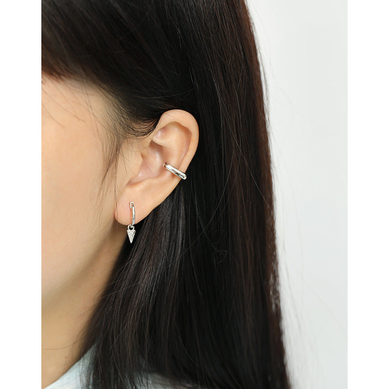 Lovcia Sterling Silver Rivet and Hoop Earrings for Women with AAA Cubic Zirconia-Earrings-A - Rivet Earring-A - Rivet Earring