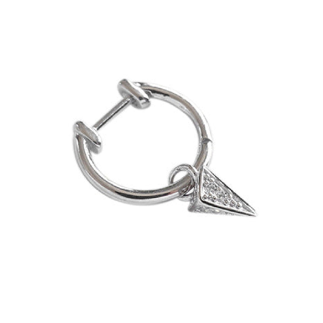 Lovcia Sterling Silver Rivet and Hoop Earrings for Women with AAA Cubic Zirconia-Earrings-B - Rivet Earring-B - Rivet Earring