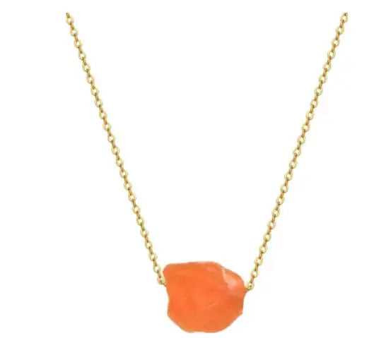 Lovcia Stone Crystal Pillar Tree Of Life Pendant Necklace-Necklaces-Carnelian Stone-1PCS-Carnelian Stone