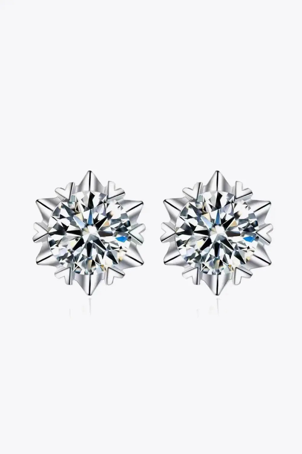 Lovcia Stuck On You 4 Carat Moissanite Stud Earrings-Earrings-Silver-One Size-Silver