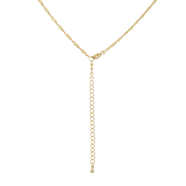Lovcia Stylish 18 Inch Gold Twisted Necklace-Necklaces-