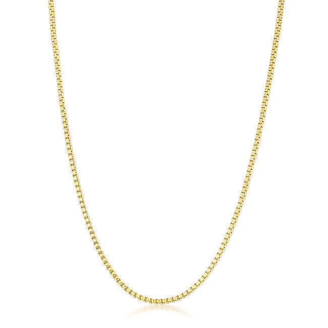 Lovcia Stylish 18k Gold-Plated 2mm Rolo Chain Necklace-Necklaces-