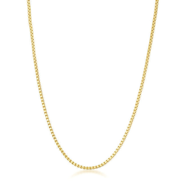 Lovcia Stylish 18k Gold-Plated 2mm Rolo Chain Necklace-Necklaces-