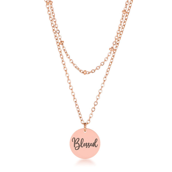 Lovcia Stylish Faith-Inspired Rose Gold Pendant Necklace-Necklaces-