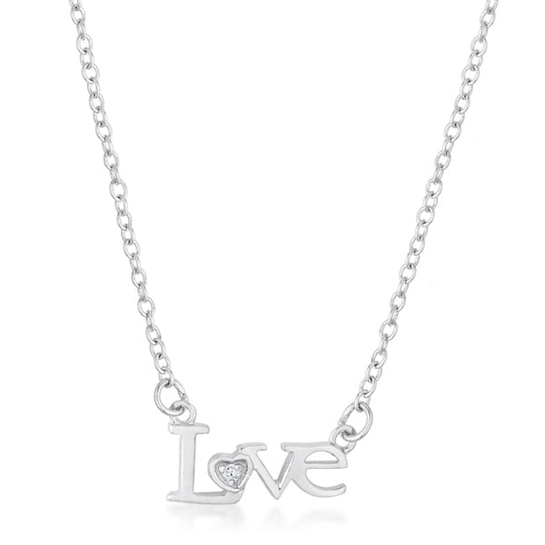 Lovcia Stylish Love Script Pendant Necklace-Necklaces-