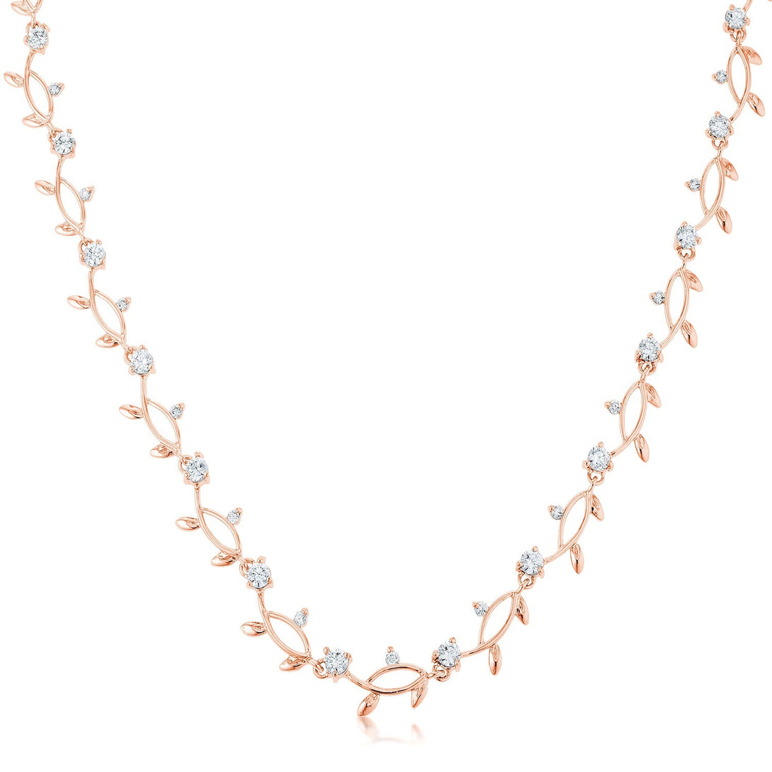 Lovcia Stylish Rose Gold Vine Necklace-Necklaces-