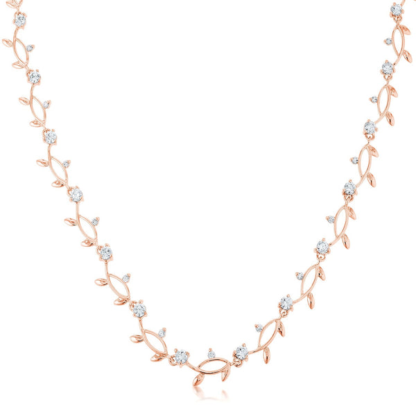 Lovcia Stylish Rose Gold Vine Necklace-Necklaces-
