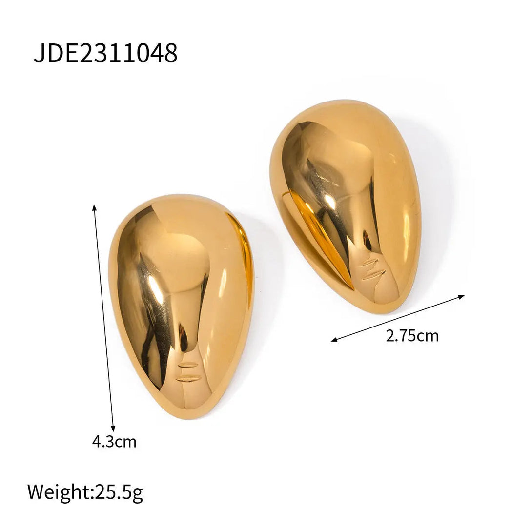 Lovcia Stylish Women's Geometric Stainless Steel Earrings-Earrings-JDE2311048-JDE2311048