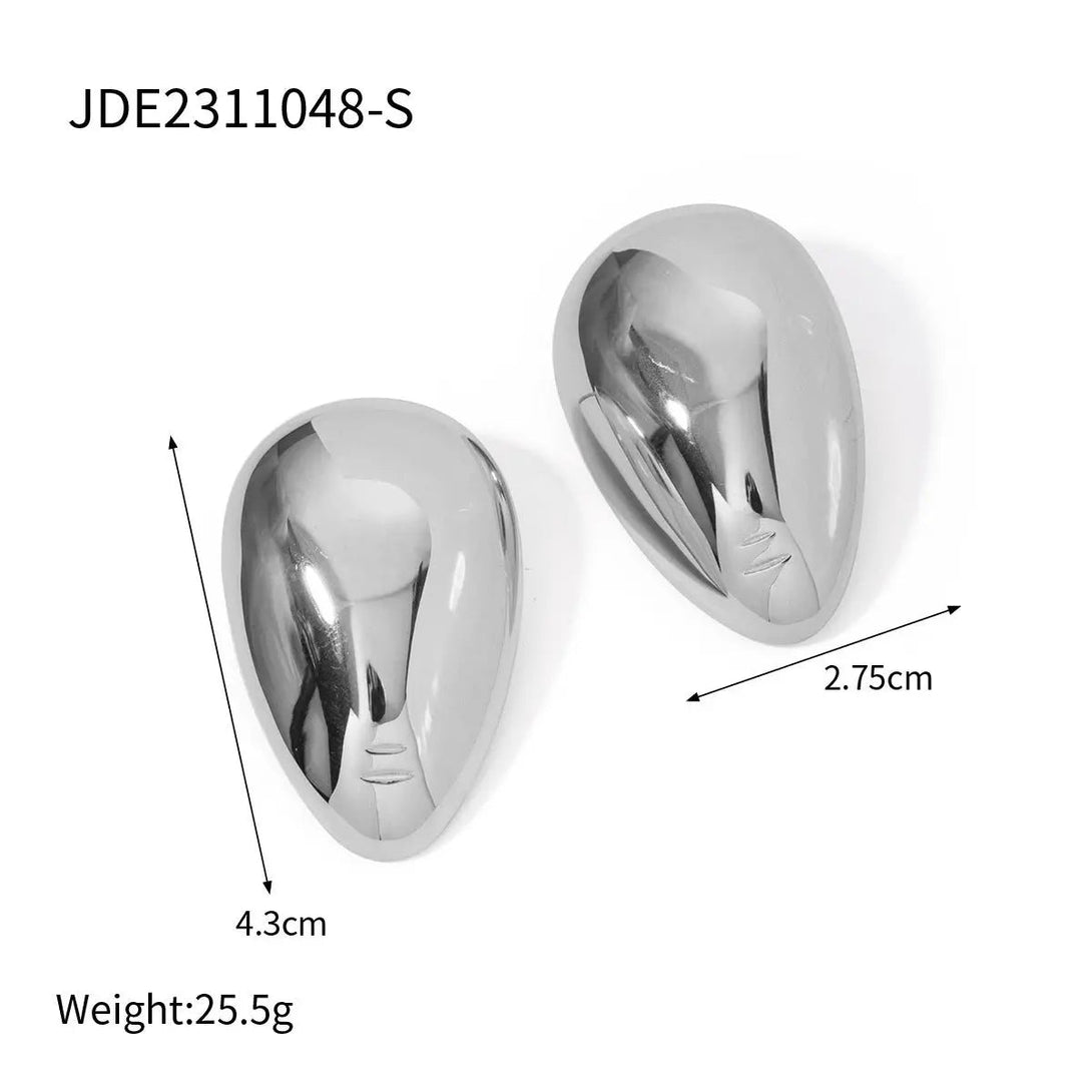 Lovcia Stylish Women's Geometric Stainless Steel Earrings-Earrings-JDE2311048S-JDE2311048S