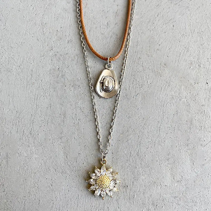 Lovcia Sunflower Pendant Necklace Set-Necklaces-Style A-One Size-Style A