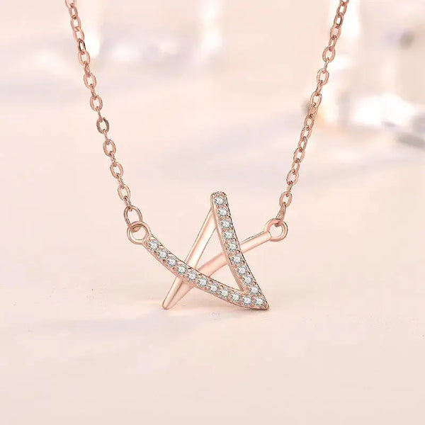 Lovcia Sweet CZ Irregular Star New 925 Sterling Silver Necklace-Necklaces-Silver-Silver