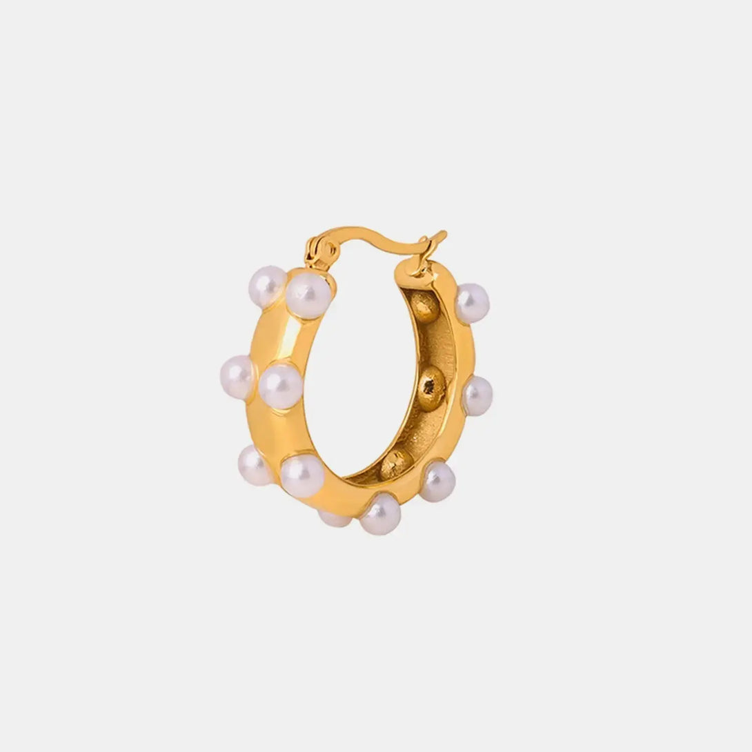 Lovcia Synthetic Pearl 18K Gold-Plated Earrings-Earrings-Style A/Gold-One Size-Style A/Gold