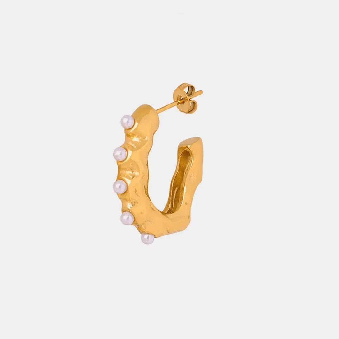 Lovcia Synthetic Pearl 18K Gold-Plated Earrings-Earrings-Style A/Gold-One Size-Style A/Gold