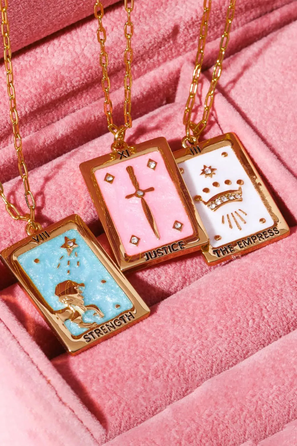 Lovcia Tarot Card Pendant Copper Necklace-Necklaces-White-One Size-White