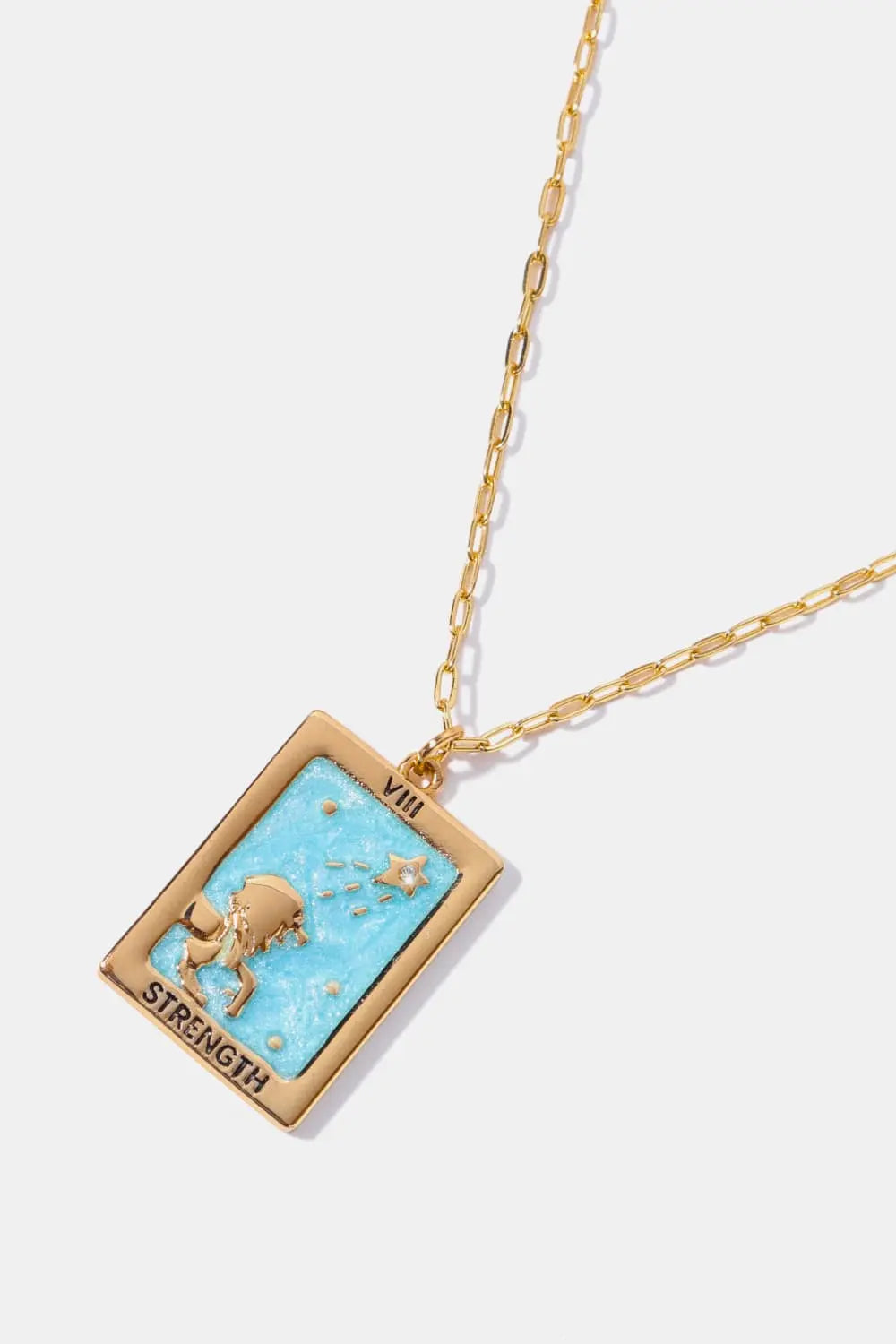Lovcia Tarot Card Pendant Copper Necklace-Necklaces-White-One Size-White