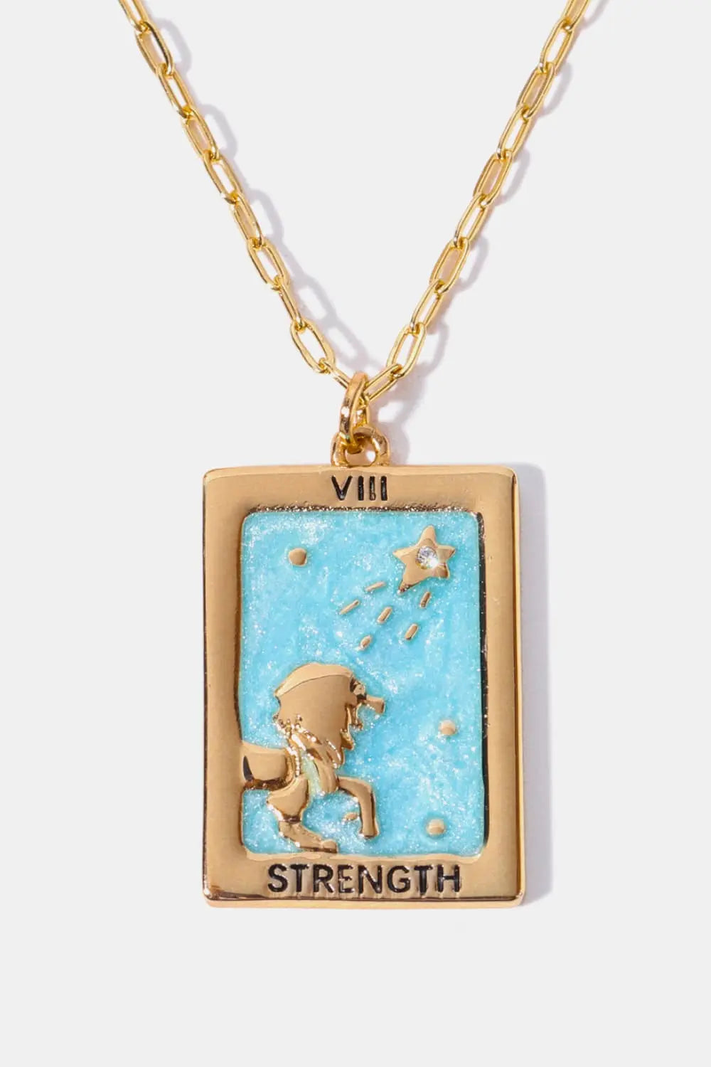 Lovcia Tarot Card Pendant Copper Necklace-Necklaces-White-One Size-White