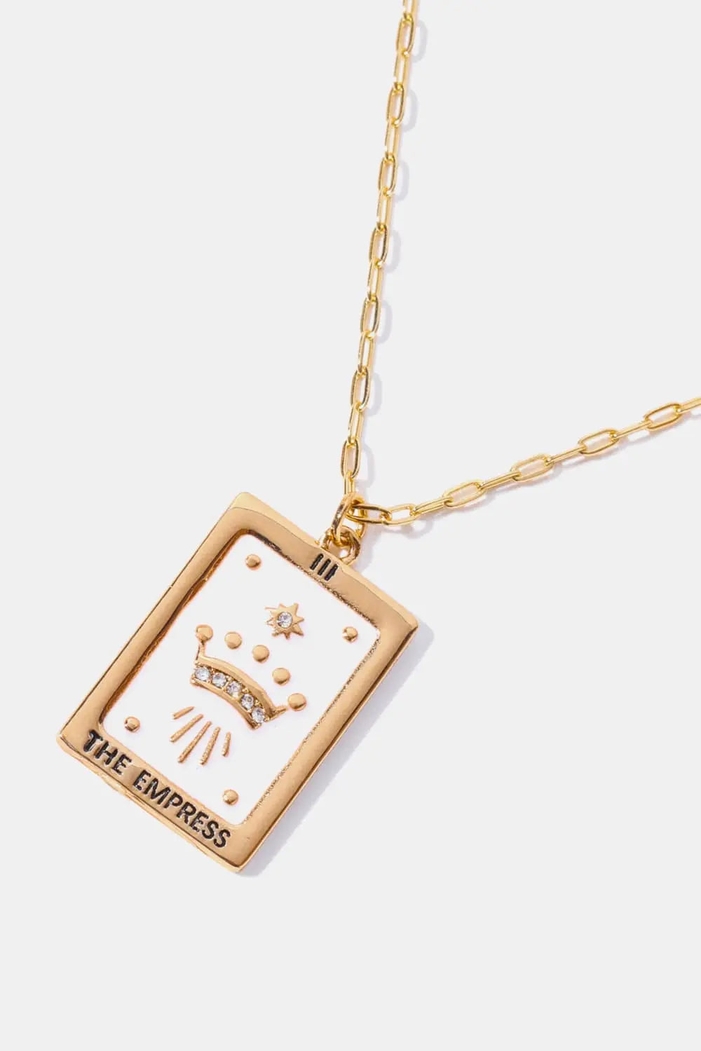 Lovcia Tarot Card Pendant Copper Necklace-Necklaces-White-One Size-White