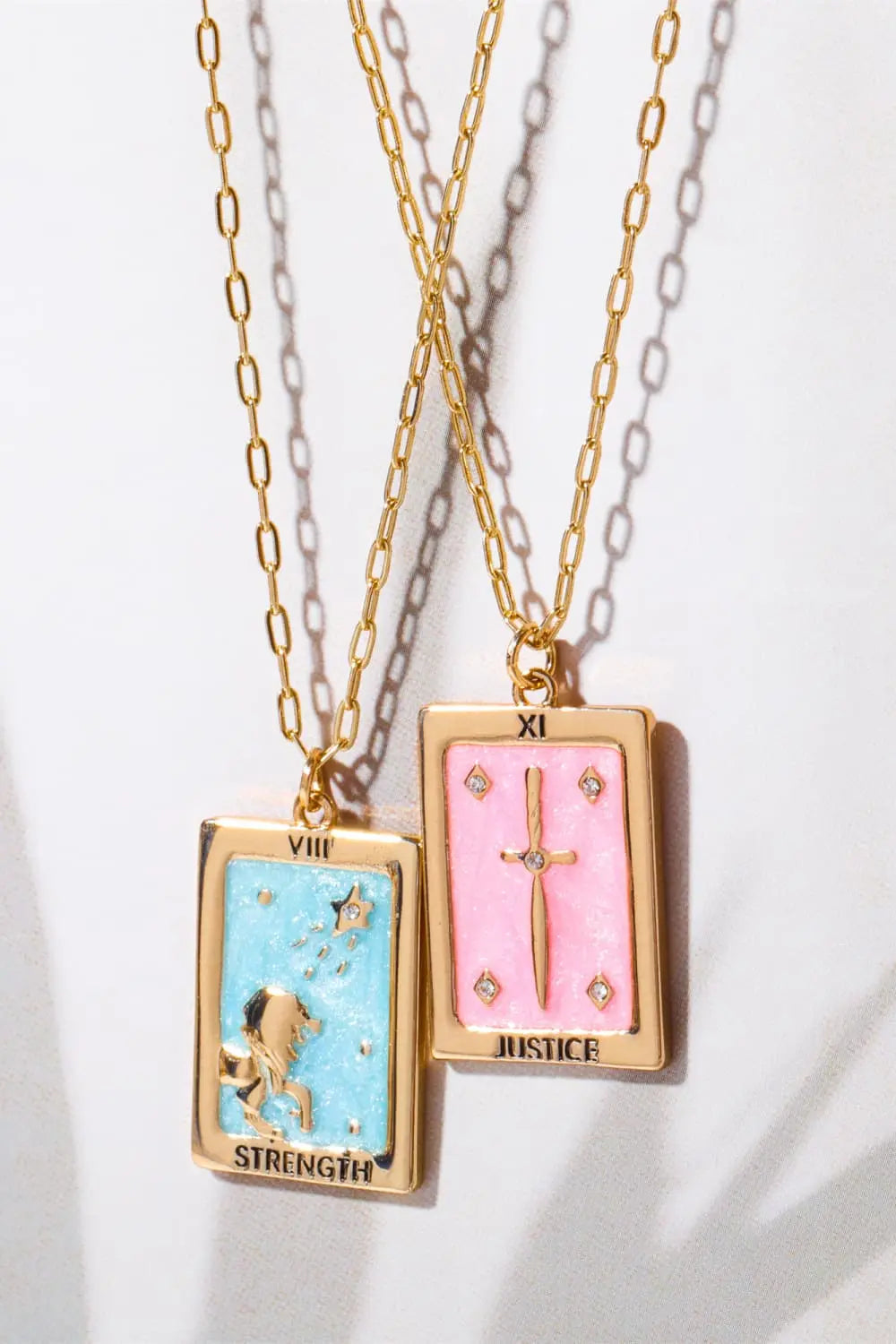 Lovcia Tarot Card Pendant Copper Necklace-Necklaces-White-One Size-White