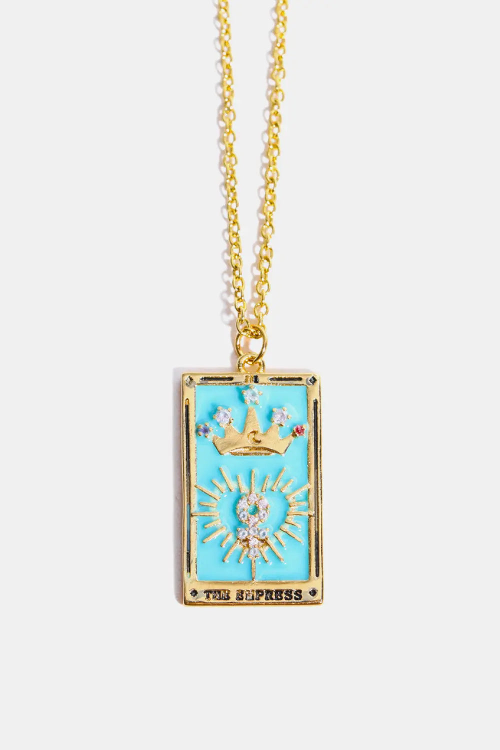 Lovcia Tarot Card Pendant Stainless Steel Necklace-Necklaces-Queen-One Size-Queen