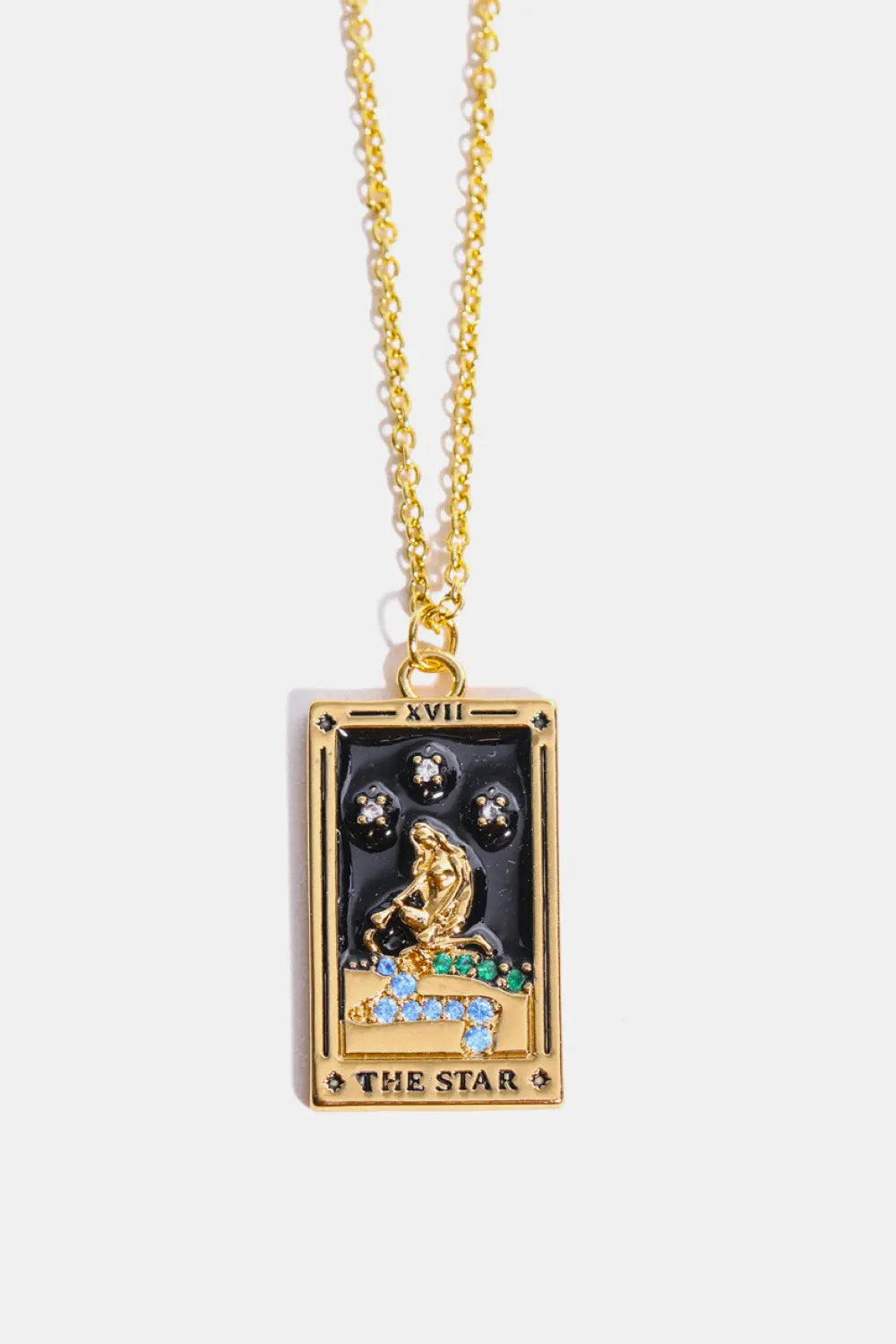 Lovcia Tarot Card Pendant Stainless Steel Necklace-Necklaces-Star-One Size-Star