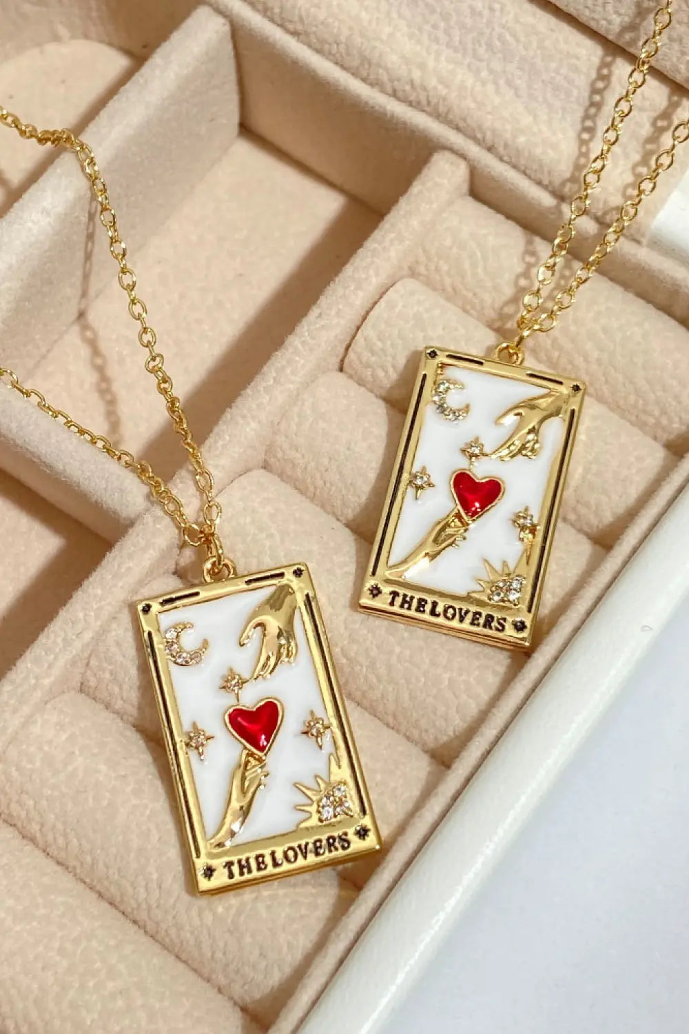 Lovcia Tarot Card Pendant Stainless Steel Necklace-Necklaces-THE WHEEL Printed-One Size-THE WHEEL Printed