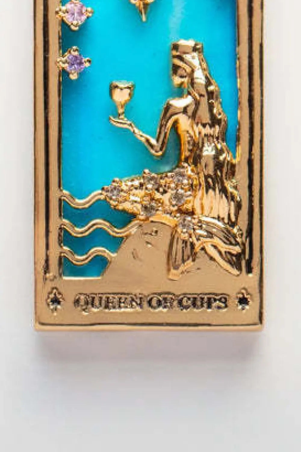 Lovcia Tarot Card Pendant Stainless Steel Necklace-Necklaces-THE WHEEL Printed-One Size-THE WHEEL Printed