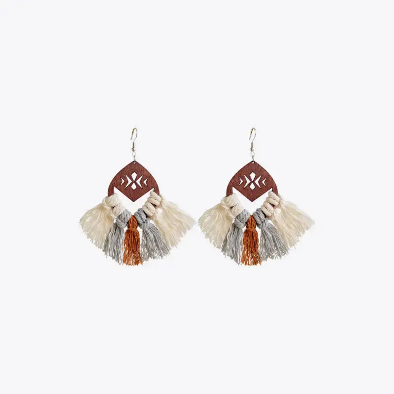 Lovcia Tassel Detail Drop Earrings-Earrings-Style A-One Size-Style A