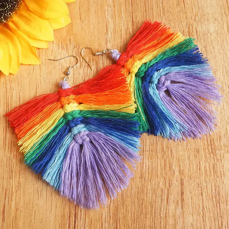 Lovcia Tassel Detail Drop Earrings-Earrings-Style C-One Size-Style C