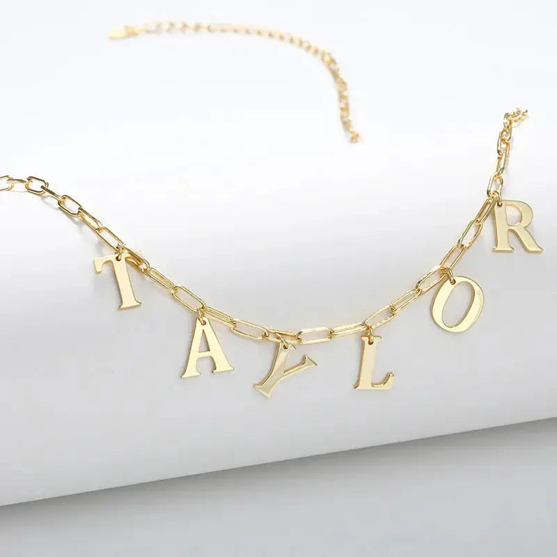 Lovcia Taylor Name Necklace 925 Sterling Silver Regular-Necklaces-Rhodium-Rhodium