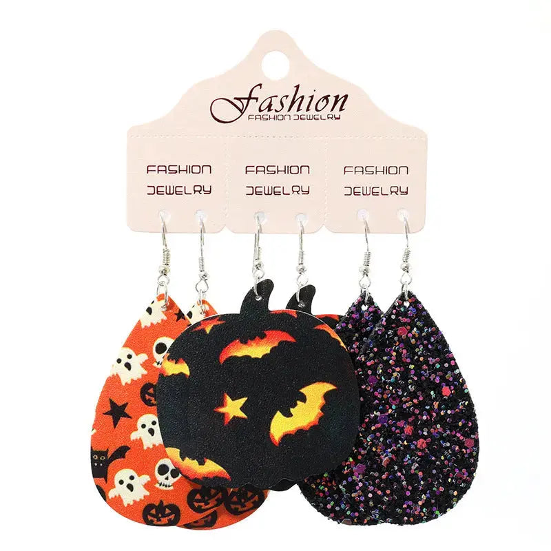 Lovcia Teardrop Shape Halloween Theme Dangle Earrings-Earrings-Style D-One Size-Style D