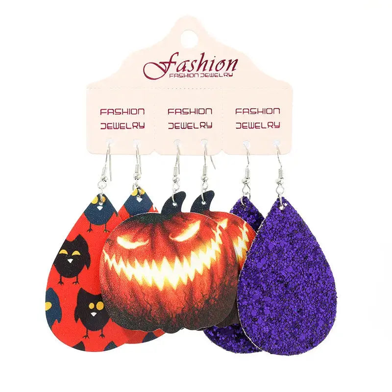 Lovcia Teardrop Shape Halloween Theme Dangle Earrings-Earrings-Style F-One Size-Style F