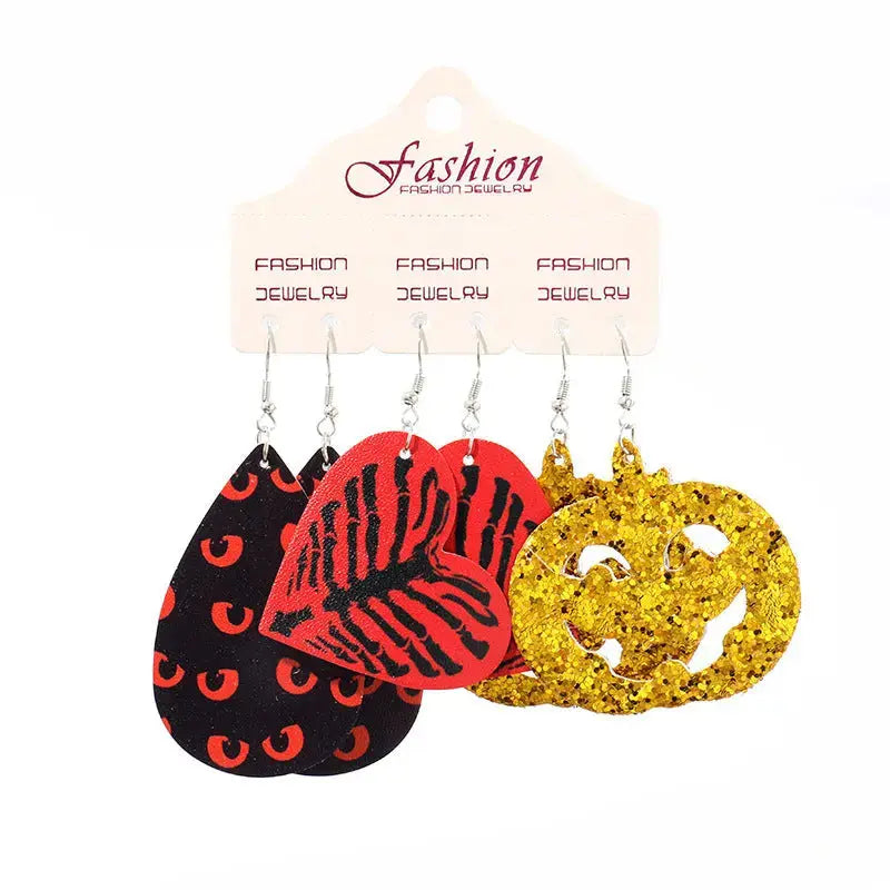 Lovcia Teardrop Shape Halloween Theme Dangle Earrings-Earrings-Style K-One Size-Style K