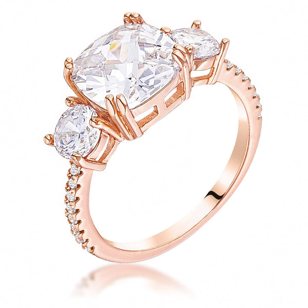 Lovcia The Duchess Radiance Rose Gold Engagement Ring-Rings-5-5