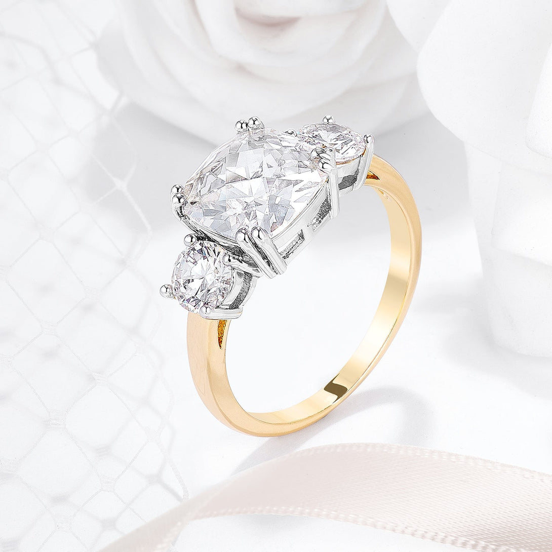 Lovcia The Royal Radiance Cushion Cut Engagement Ring-Rings-5-5