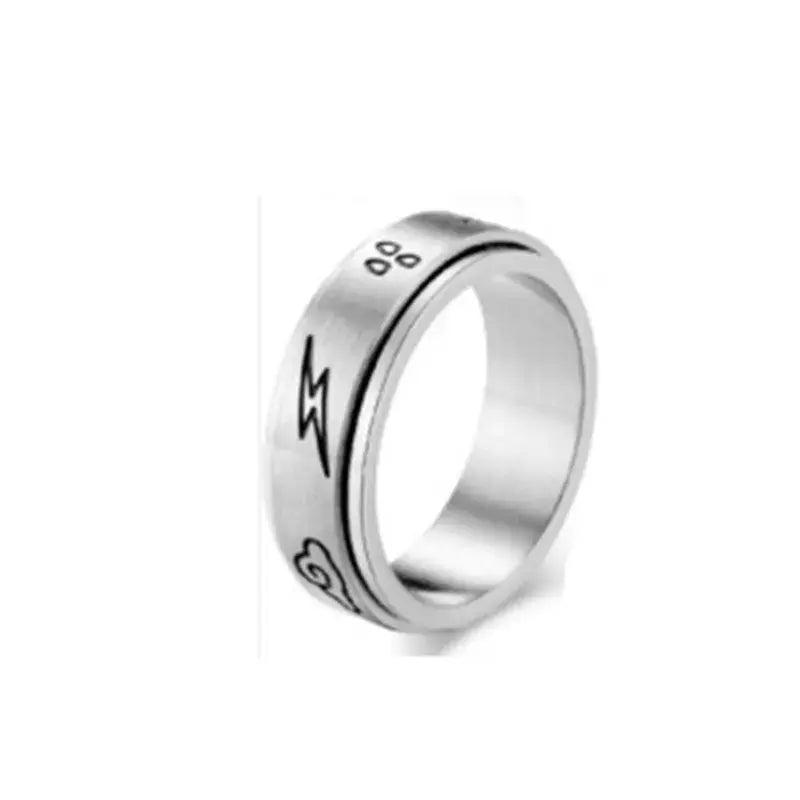Lovcia The Stars And The Moon Can Rotate Titanium Steel Ring-Rings-Lightning-Number10-Lightning