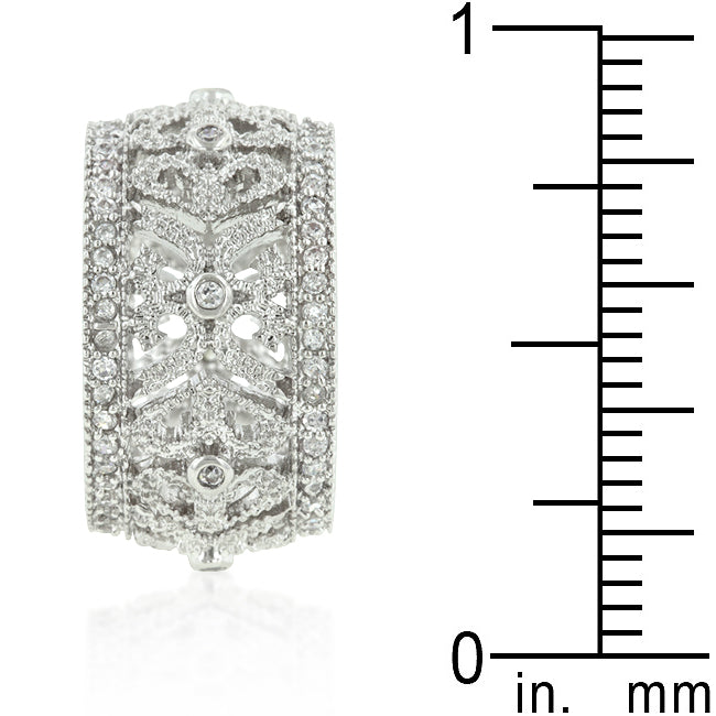 Lovcia Timeless Filigree Pave Eternity Band-Rings-5-5