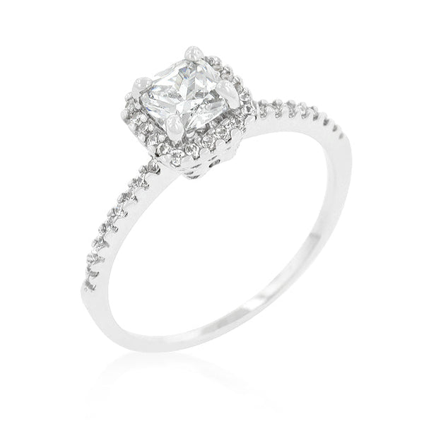 Lovcia Timeless Princess Cut Halo Promise Ring-Rings-5-5