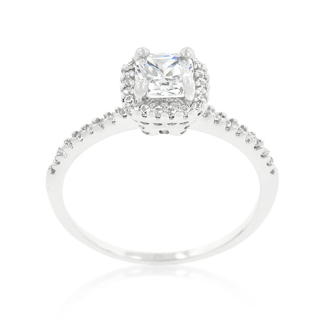 Lovcia Timeless Princess Cut Halo Promise Ring-Rings-5-5