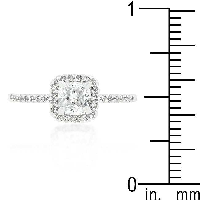 Lovcia Timeless Princess Cut Halo Promise Ring-Rings-5-5